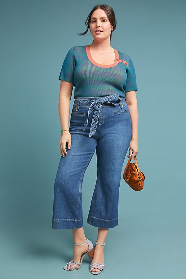 Pilcro High-Rise Cropped Flare Jeans by Anthropologie Aplus