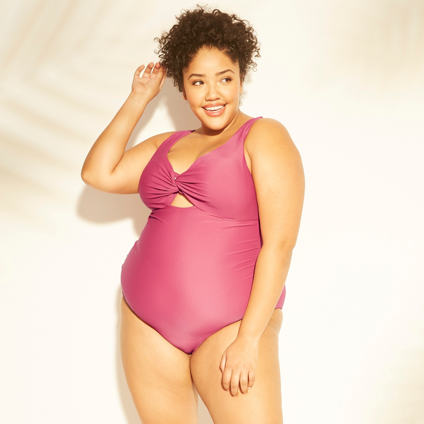 Plus Size Twist Front Cut Out One Piece Swimsuit by Kona Sol at Target