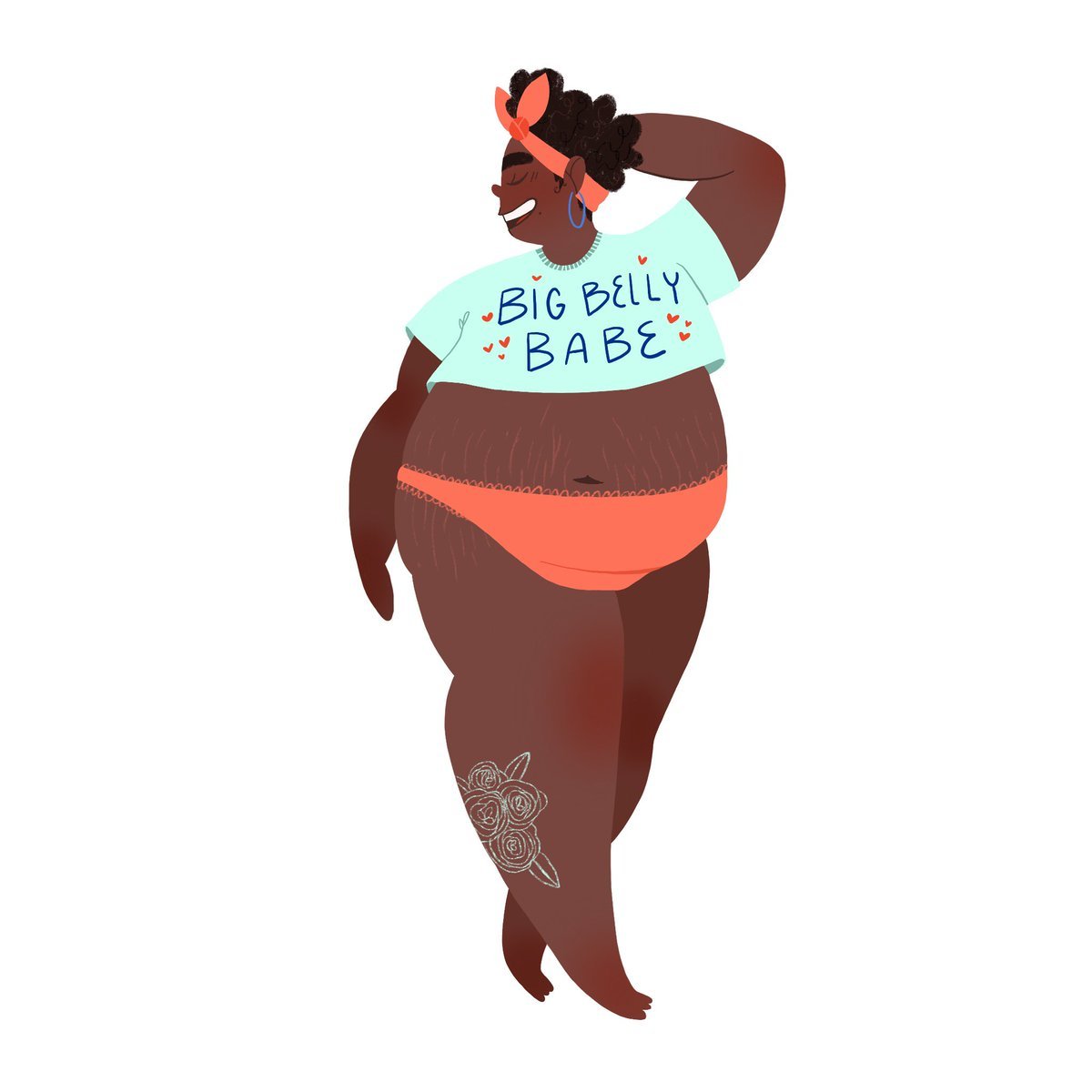 Plus Size Illustrations from Shelby Bergen- Big Belly Babe