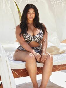 Alicia Leopard Print One-Piece Plus Size Swimsuit at Fashion to Figure