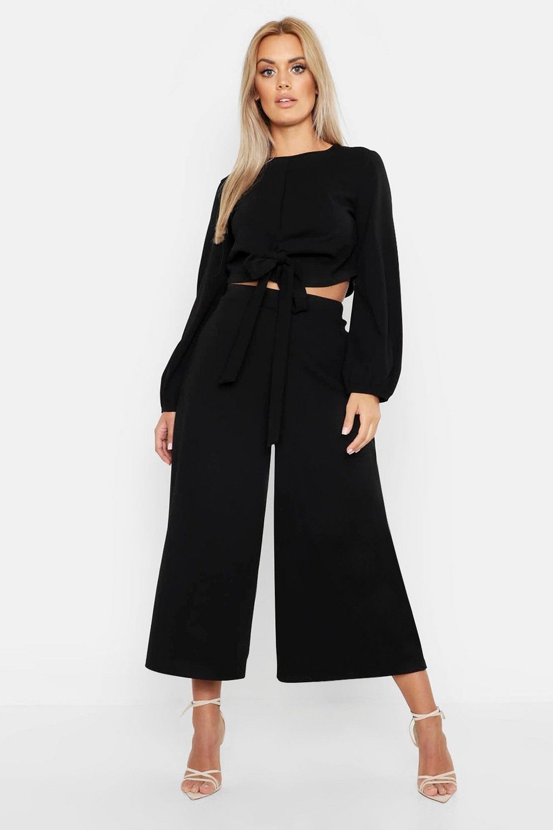 Boohoo wrap top and coulotte