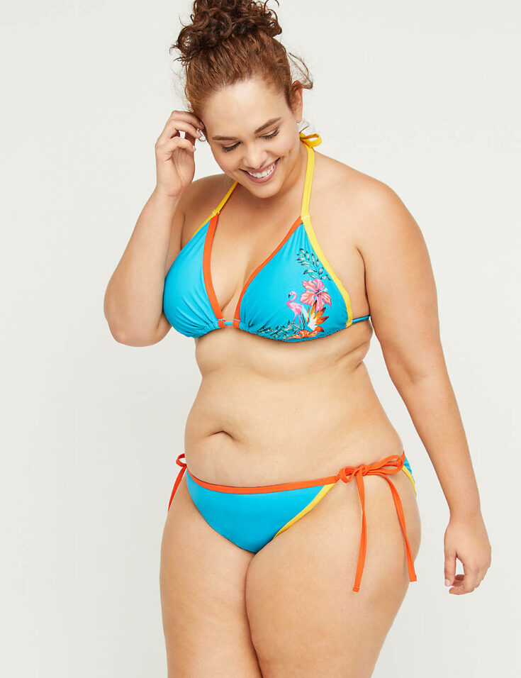 Lane Bryant Plus Size No Wire Swim String Bikini Top