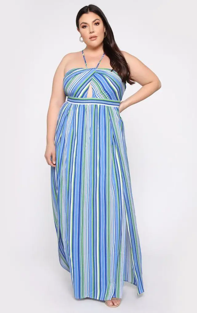 Fashion nova striped maxi