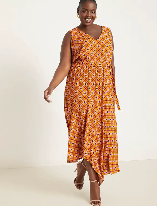 Eloquii plaid maxi