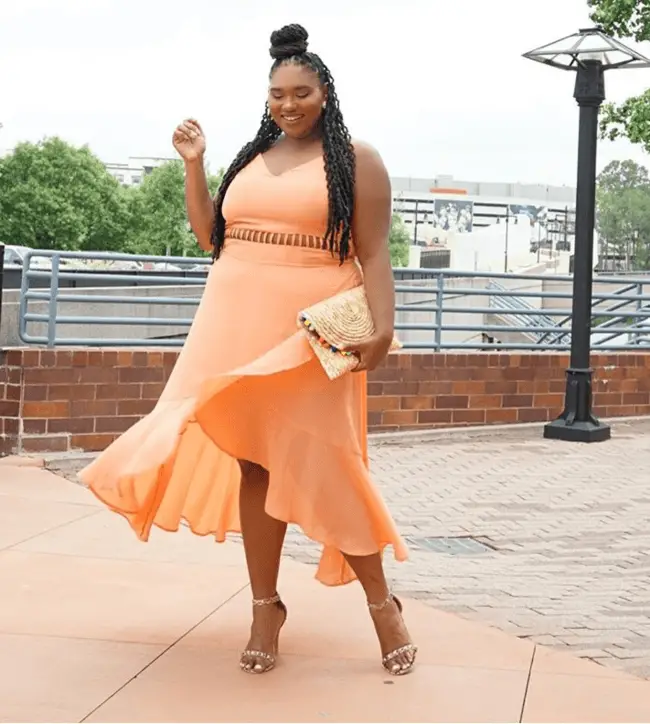 Plus Size Peach Dress