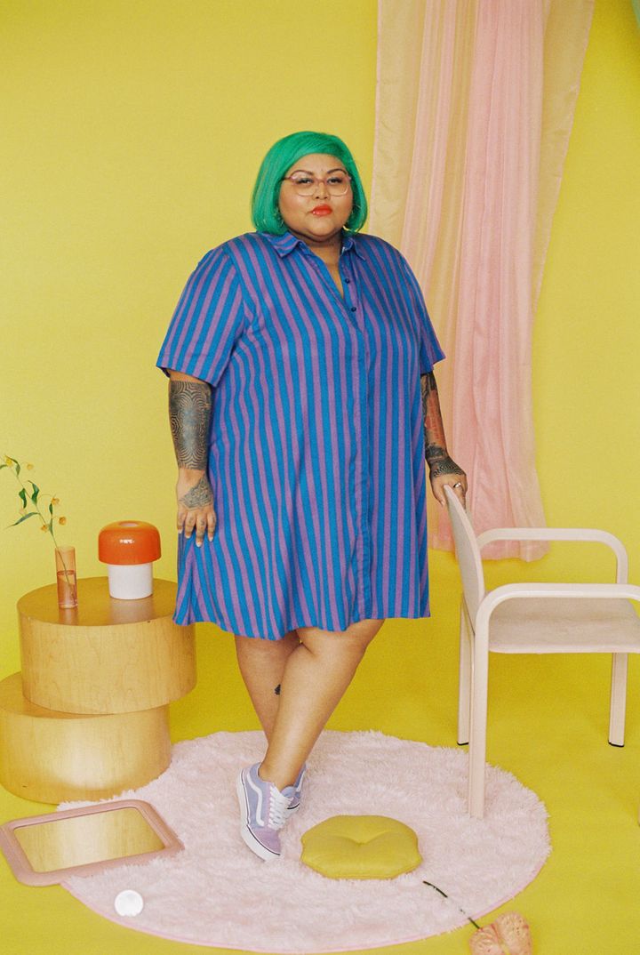 Aidy Bryant Pauline Collection- the lovington dress in stripe
