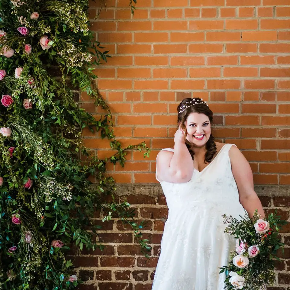 16 Plus Size Pink Wedding Dresses You'll LOVE