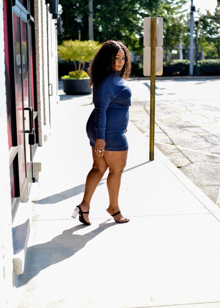 Marie Denee in Abound Ribbed Knit Mock Neck Dress from Nordstrom Rack