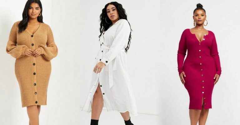 Plus size button up plus size dresses