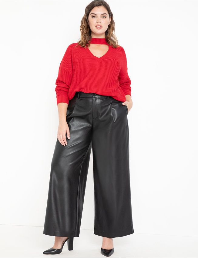 Leather Wide Leg Pants