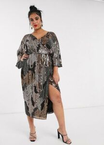 Curve midi kimono dress