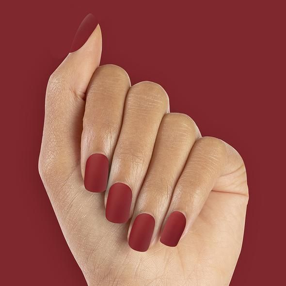 Dashing Divas Candy Apple Red matte press on nails 