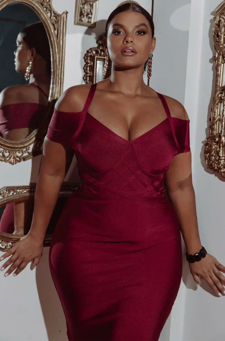 REBDOLLS THINK AGAIN MOCKED CORSET BANDAGE MINI DRESS