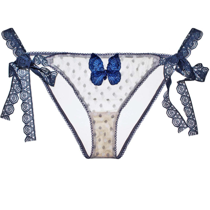 Butterfly Kisses Tie Panty with Applique