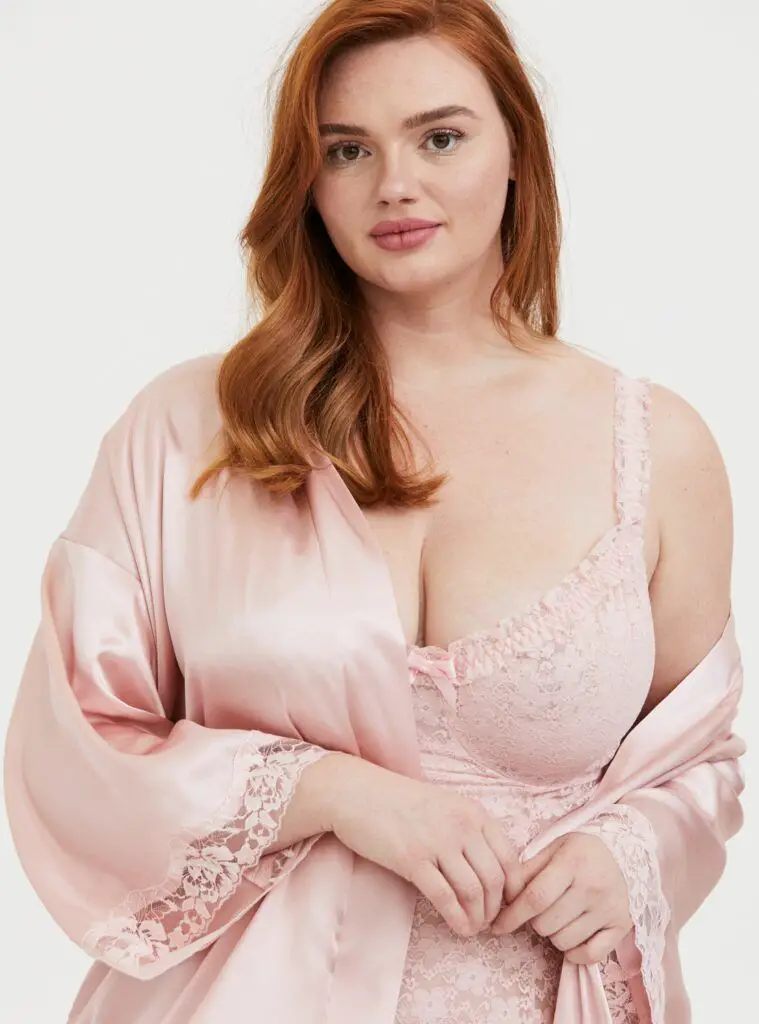 TORRID Satin & Lace Self Tie Bridal Robe, $59.50 www.torrid.com 