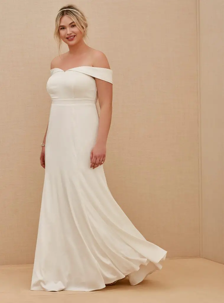 TORRID Satin Mermaid Wedding Gown, $298 torrid.com