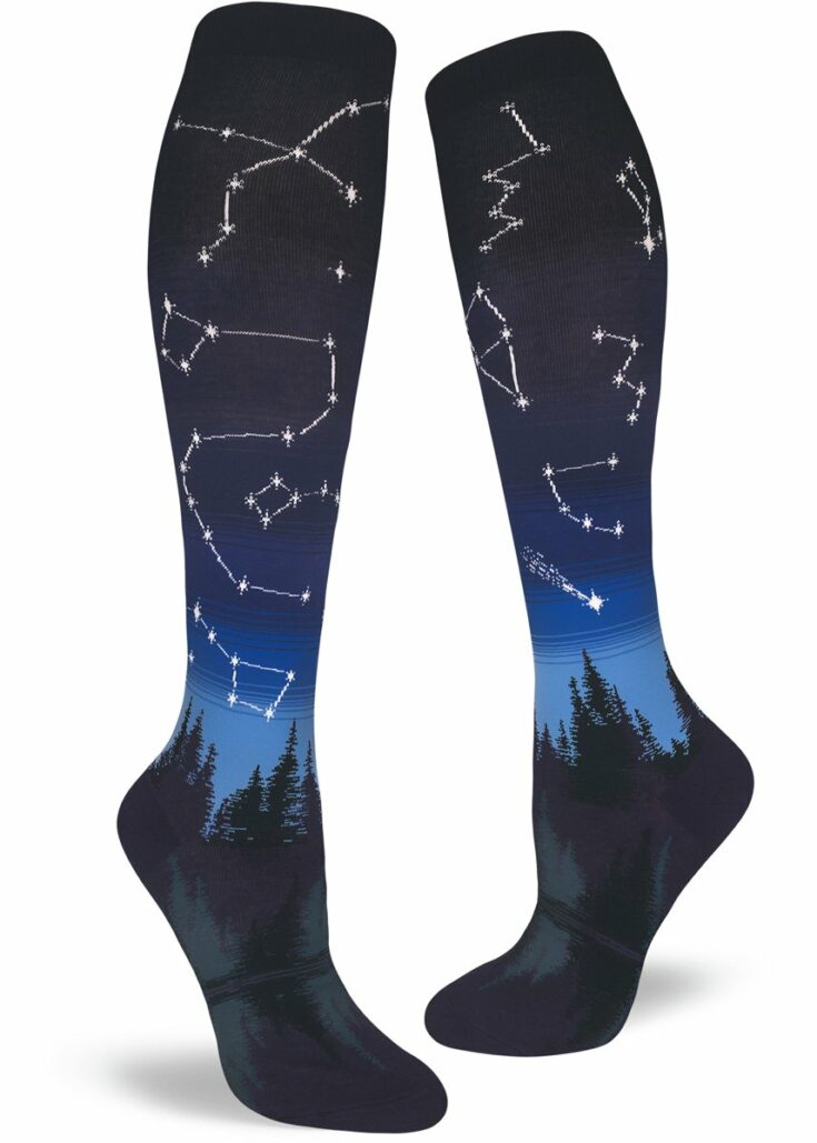 Constellations Knee High Wide Calf Socks