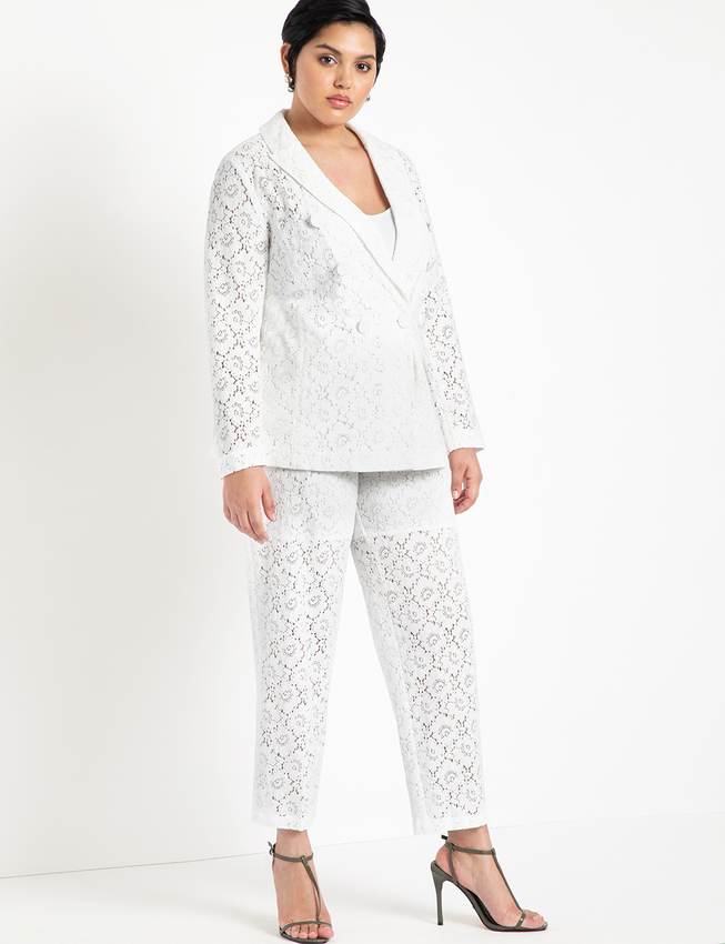 Lace White Suit at Eloquii