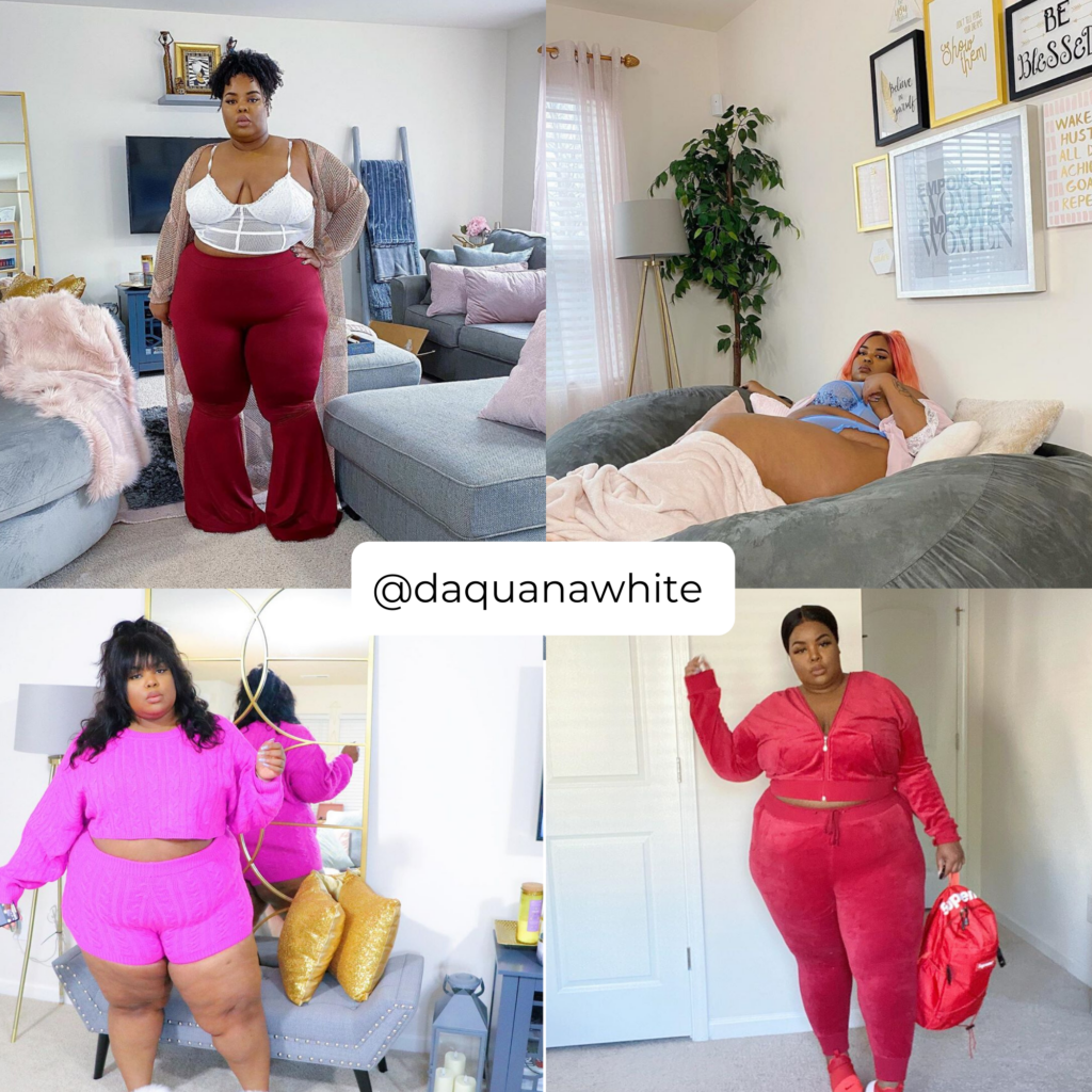 The Plus Size Influencers Who Have Some of the Best Plus Size Loungewear- @daquanawhite
