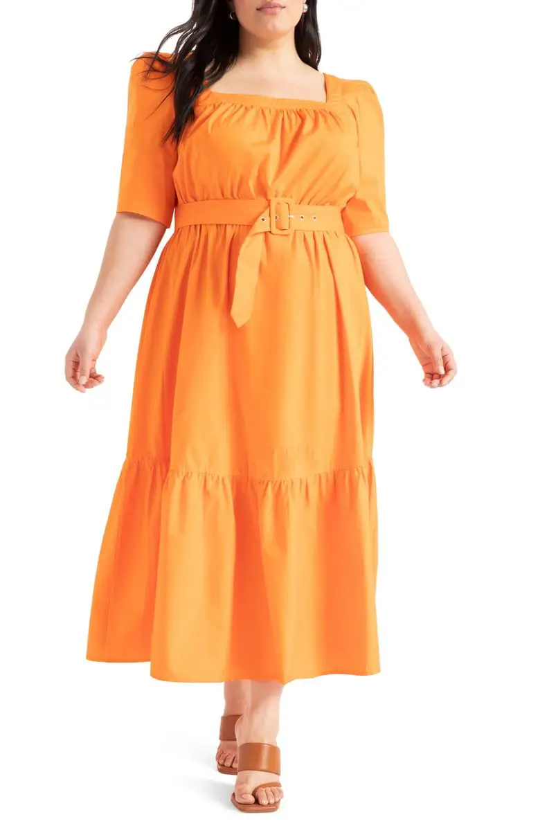 May Plus Size Style Horoscope- Capricorn Eloquii belted dress 