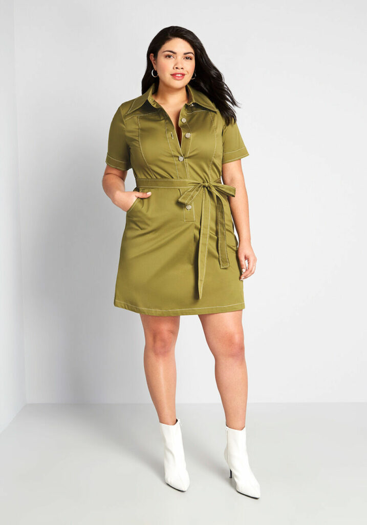 May Plus Size Style Horoscope- Classic With a Twist Shirt Dress