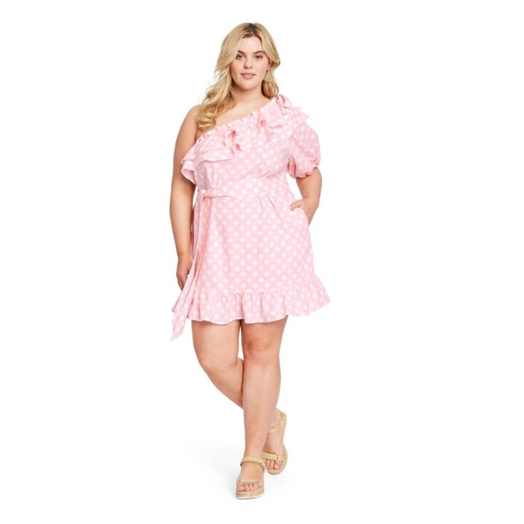 Image for Polka Dot One Shoulder Dress - Lisa Marie Fernandez for Target