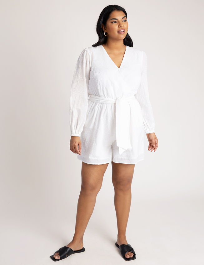 Romper with Puff Sleeves