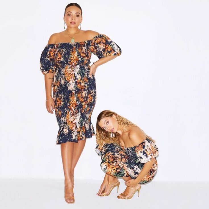 Navy Bloom JoJo Midi Dress - Never Fully Dressed Curve