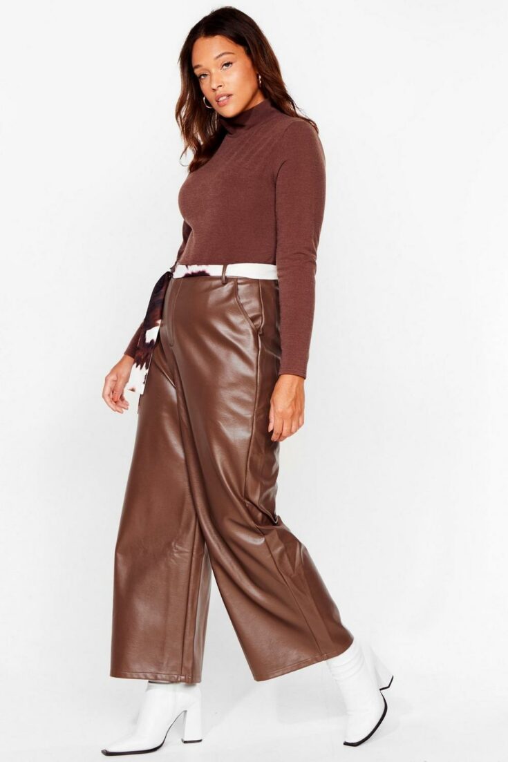 The Hustle Plus Faux Leather Cropped Pants 1