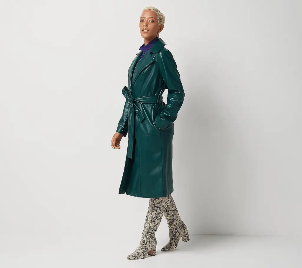 J Jason Wu Faux-Leather Trench