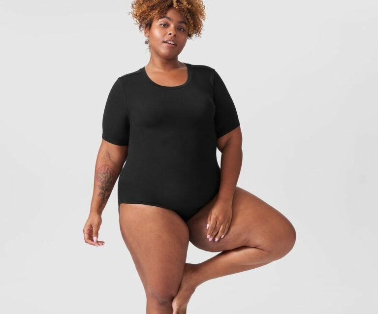 Foundation Short Sleeve Crewneck Bodysuit - Black