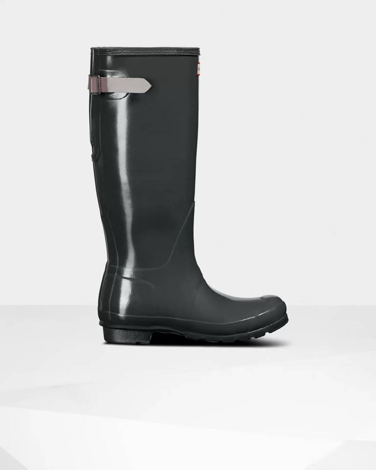 Womens Original Tall Back Adjustable Gloss Rain Boots