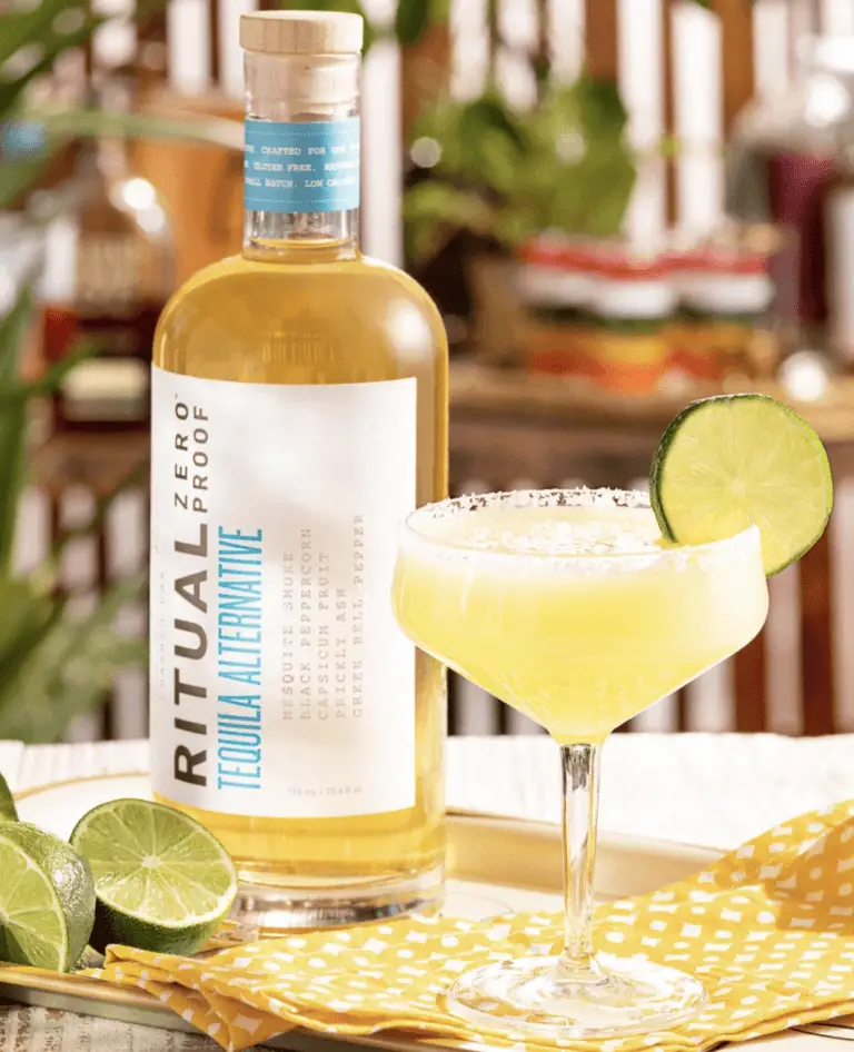 Zero Proof Tequila- with margarita and lime