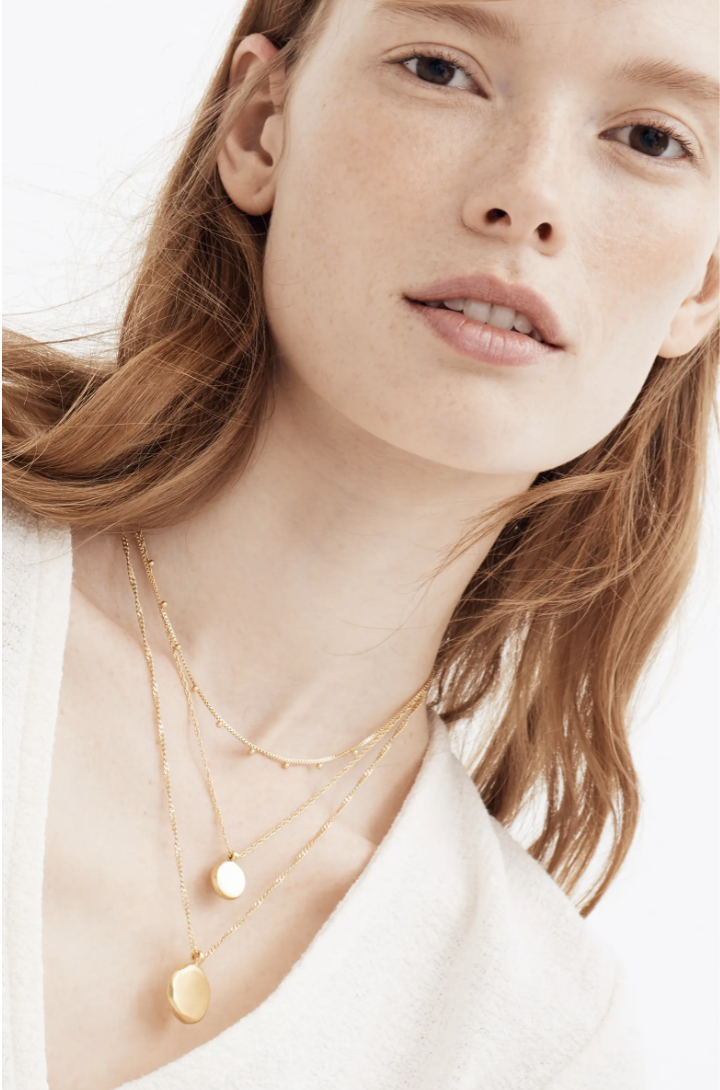 madewell layered coin necklace
