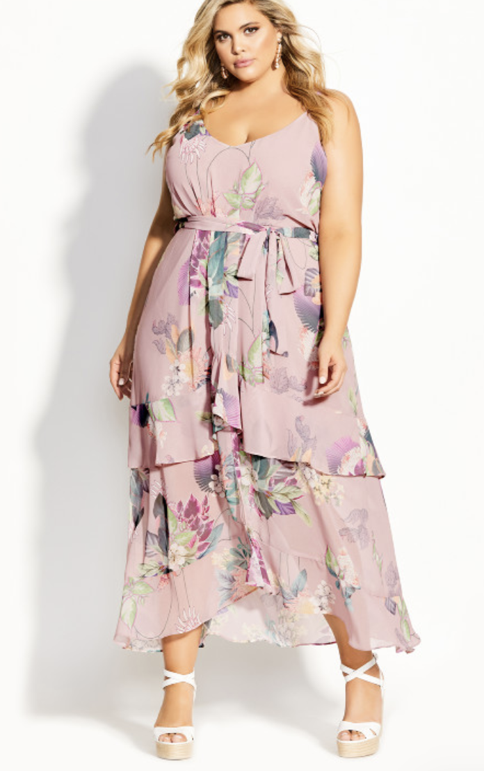 Heartwine Floral Maxi Dress rose