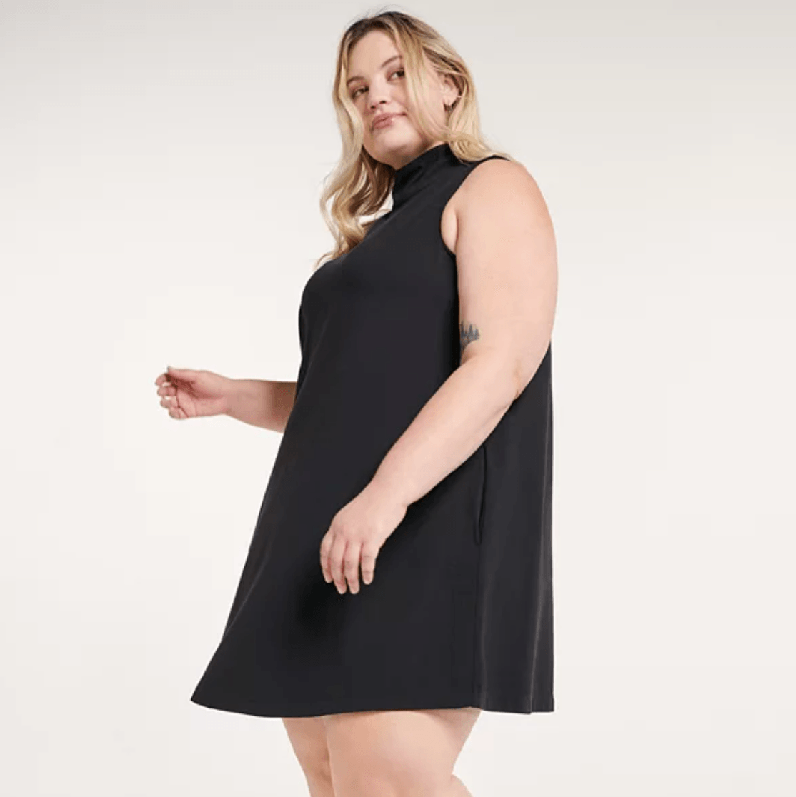 Plus Size FLX Affirmation Mockneck A Line Dress