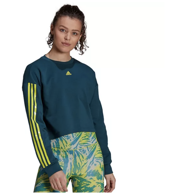 Womens adidas x Zoe Saldana Collection Crop Sweatshirt