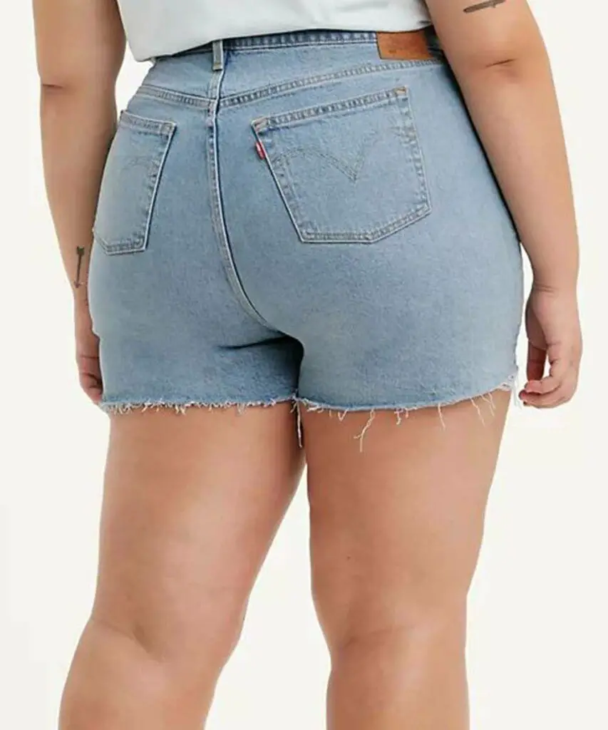 plus size denim shorts