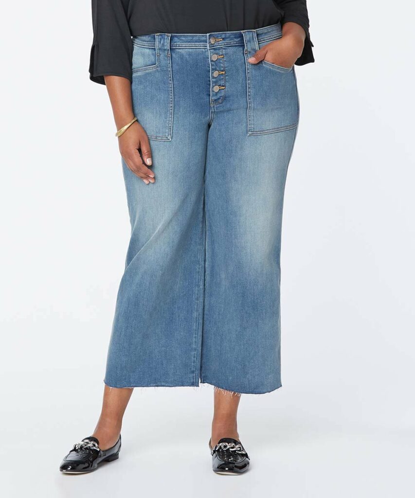 plus size wide leg jeans