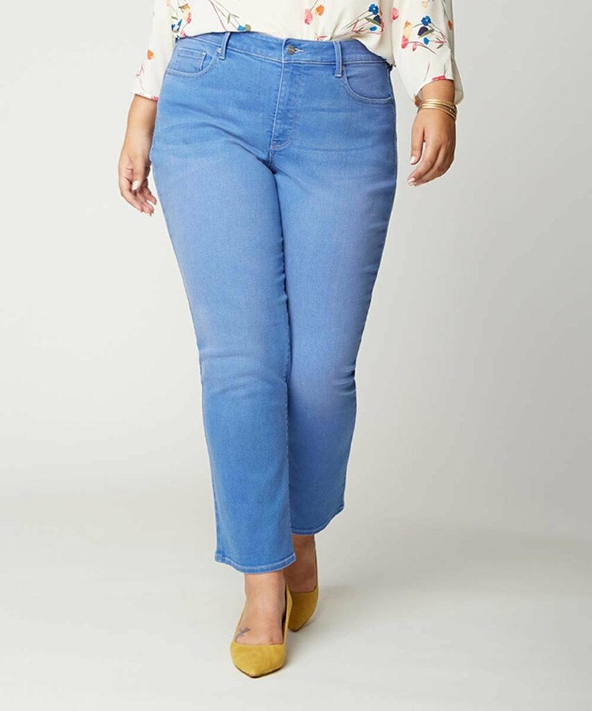 plus size crop straight leg jeans