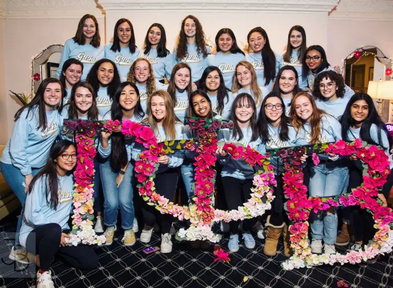 Sorority Pledge class on bid night. End of Sorority Recruitment
