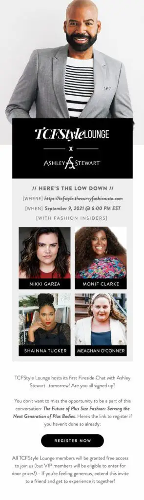 plus size fashion fireside chat