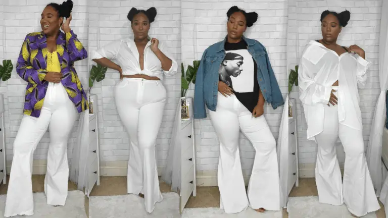 plus size white jeans