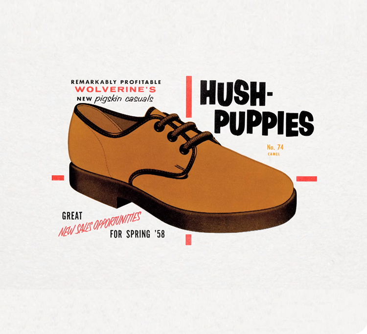 hush puppies ad from 1958