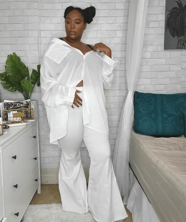 All white denim outfits sale