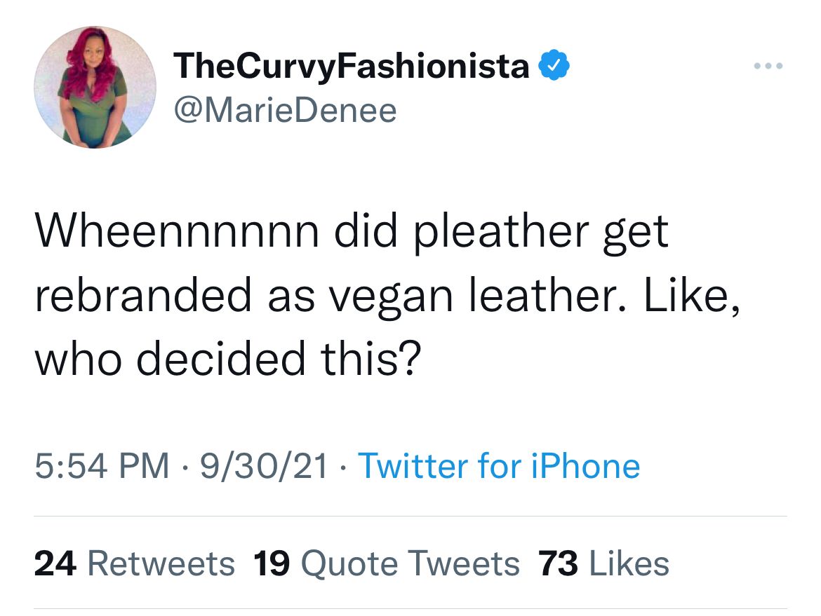 tweet from Marie Denee