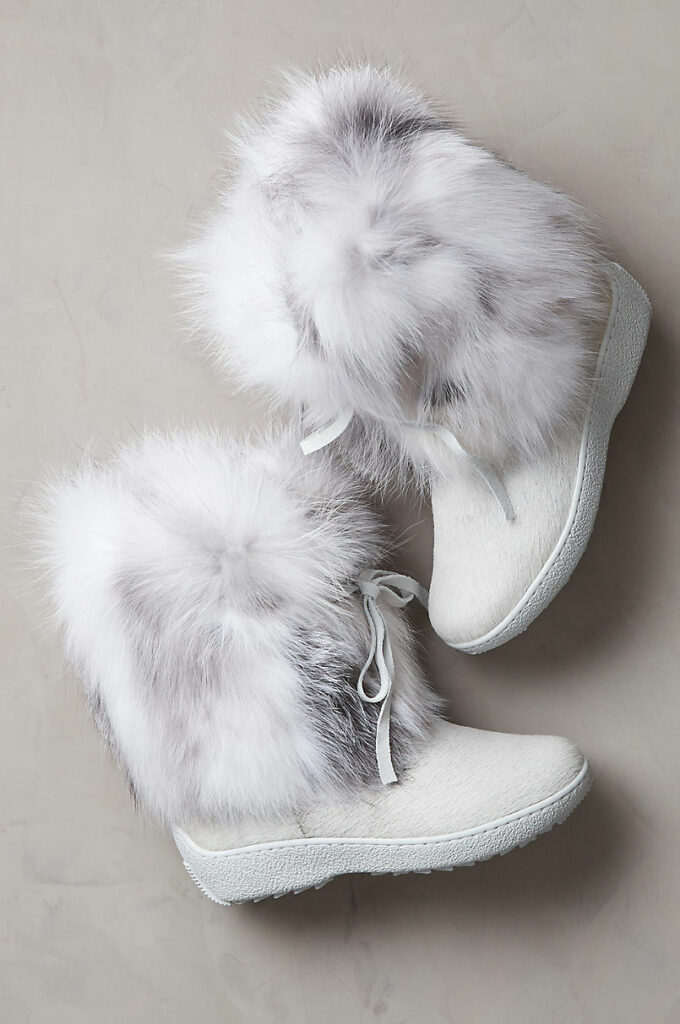 Fall and Winter Fur Boots from Overland—Women's Volpe Wool-Lined Fox Fur and Calfskin Boots