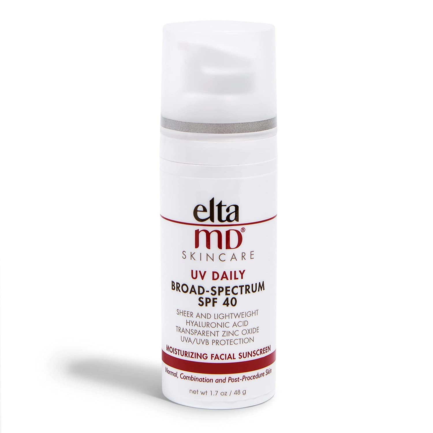 EltaMD UV Daily Face Sunscreen Moisturizer with Hyaluronic Acid, Broad Spectrum SPF 40