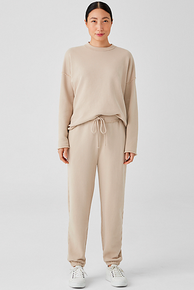 Eileen Fisher Organic Cotton French Terry Jogger pant