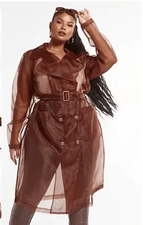 Fashion To Figure Francine Organza Trench Coat